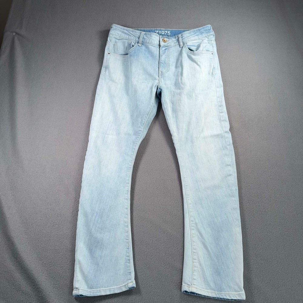 Zara Z1975 Bootcut Jeans Womens 6 Relaxed Fit Light Wash Denim 32x26 Y2K